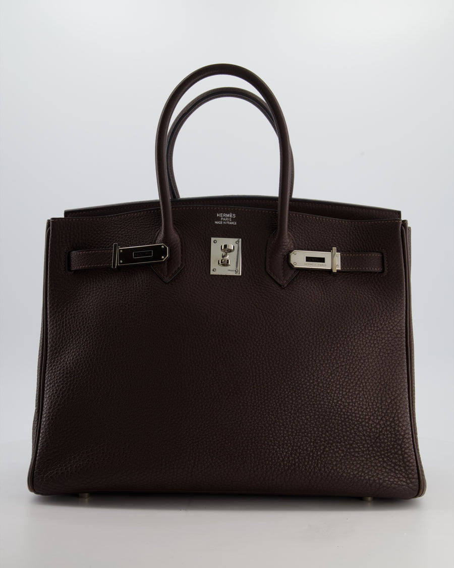 Hermès Birkin 35 Bag in Ebene Togo Leather with Palladium Hardware