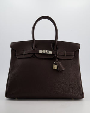 Hermès Birkin 35 Bag in Ebene Togo Leather with Palladium Hardware