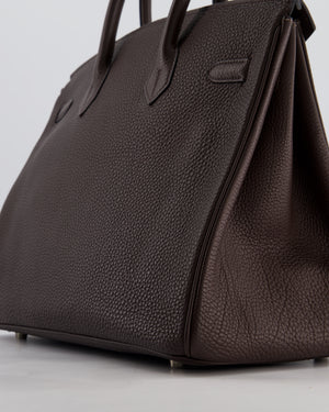 Hermès Birkin 35 Bag in Ebene Togo Leather with Palladium Hardware