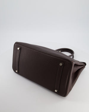 Hermès Birkin 35 Bag in Ebene Togo Leather with Palladium Hardware