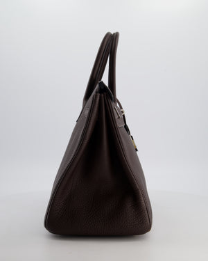 Hermès Birkin 35 Bag in Ebene Togo Leather with Palladium Hardware