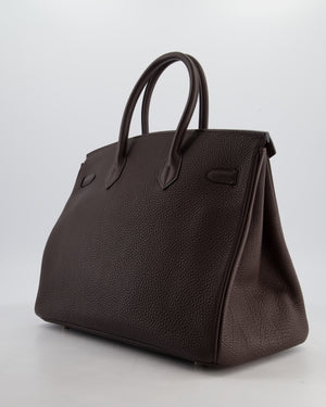 Hermès Birkin 35 Bag in Ebene Togo Leather with Palladium Hardware