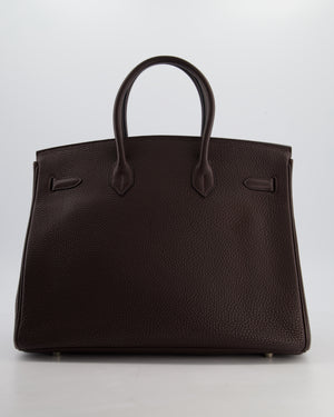 Hermès Birkin 35 Bag in Ebene Togo Leather with Palladium Hardware