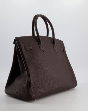 Hermès Birkin 35 Bag in Ebene Togo Leather with Palladium Hardware
