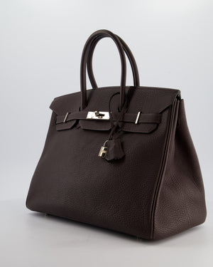 Hermès Birkin 35 Bag in Ebene Togo Leather with Palladium Hardware
