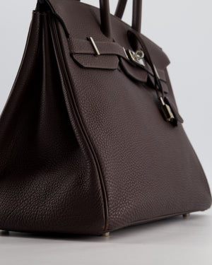 Hermès Birkin 35 Bag in Ebene Togo Leather with Palladium Hardware