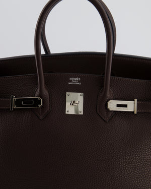 Hermès Birkin 35 Bag in Ebene Togo Leather with Palladium Hardware