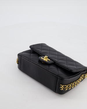 Chanel Mini Flap Bag in Black Caviar Leather with Gold Hardware