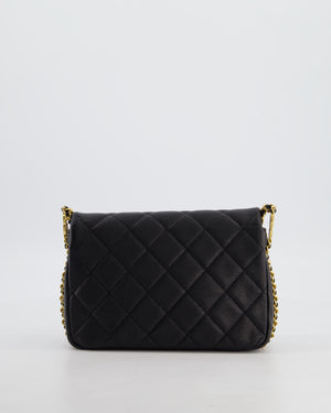 Chanel Mini Flap Bag in Black Caviar Leather with Gold Hardware