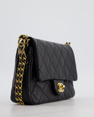 Chanel Mini Flap Bag in Black Caviar Leather with Gold Hardware