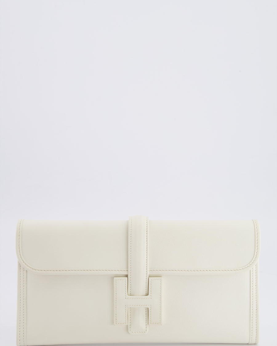 Hermès Jige Elan 29cm Clutch Bag in Nata Evercolour Leather