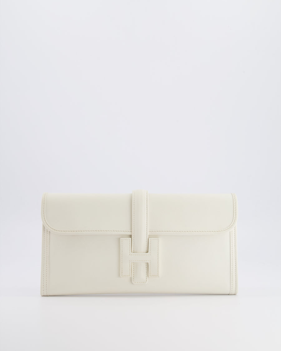 Hermès Jige Elan 29cm Clutch Bag in Nata Evercolour Leather
