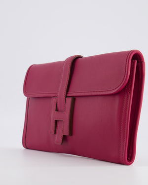 Hermès Jige Elan 29cm Clutch Bag in Rose Pourpre Evercolour Leather
