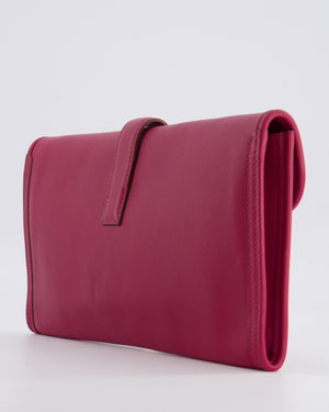 Hermès Jige Elan 29cm Clutch Bag in Rose Pourpre Evercolour Leather