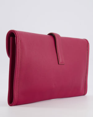 Hermès Jige Elan 29cm Clutch Bag in Rose Pourpre Evercolour Leather