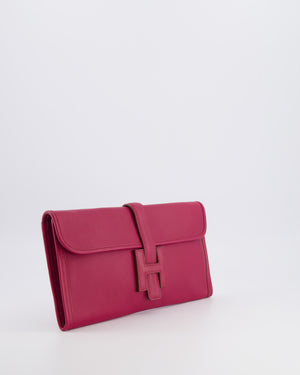 Hermès Jige Elan 29cm Clutch Bag in Rose Pourpre Evercolour Leather