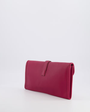 Hermès Jige Elan 29cm Clutch Bag in Rose Pourpre Evercolour Leather