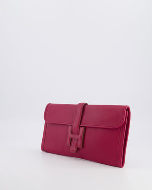 Hermès Jige Elan 29cm Clutch Bag in Rose Pourpre Evercolour Leather