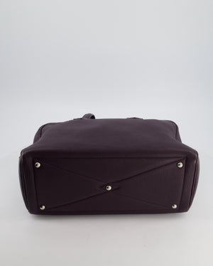 Hermès Victoria II 35cm Bag in Raisin Clemence Leather with Palladium Hardware