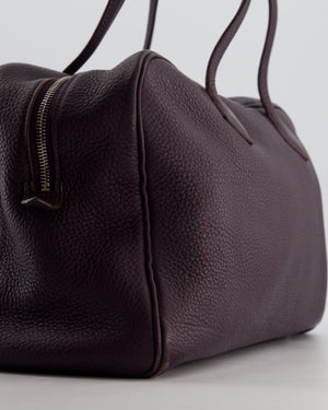 Hermès Victoria II 35cm Bag in Raisin Clemence Leather with Palladium Hardware