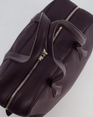 Hermès Victoria II 35cm Bag in Raisin Clemence Leather with Palladium Hardware