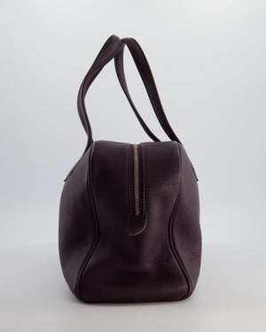 Hermès Victoria II 35cm Bag in Raisin Clemence Leather with Palladium Hardware