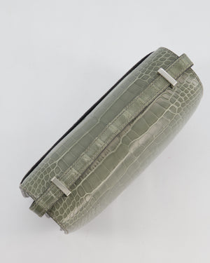 *HOT COLOUR* Hermès Constance III 18 Bag in Gris Ciment Shiny Alligator with Palladium Hardware