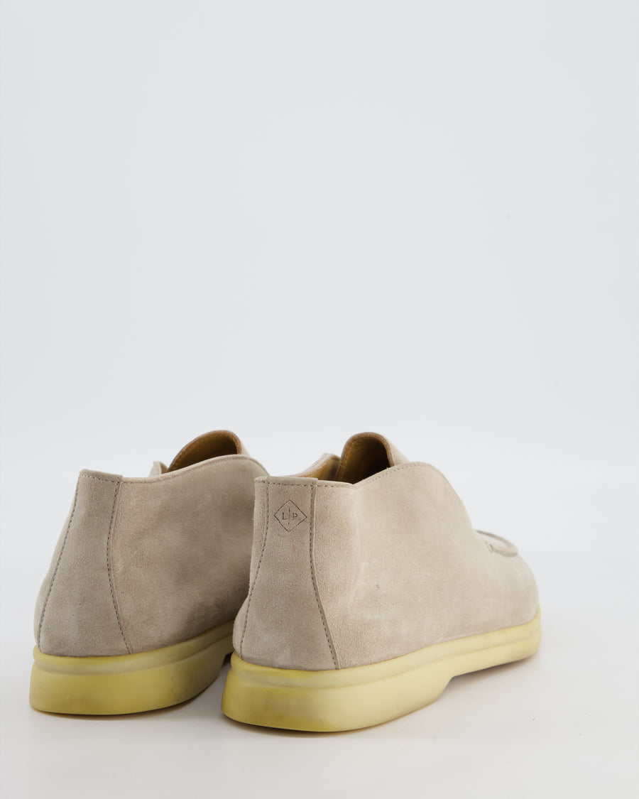 Loro Piana Beige Suede Open Walks Size EU 39