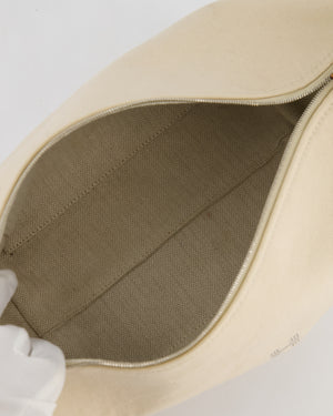 Hermès Large Bride-a-Brac Case in Beige Canvas with Palladium Hardware