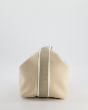 Hermès Large Bride-a-Brac Case in Beige Canvas with Palladium Hardware