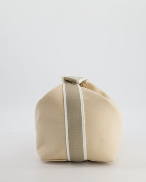 Hermès Large Bride-a-Brac Case in Beige Canvas with Palladium Hardware