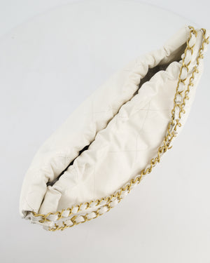 *FIRE PRICE* Chanel 22 Small Bag in White Aged Calfskin with Brushed Gold Hardware