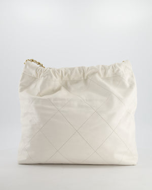 *FIRE PRICE* Chanel 22 Small Bag in White Aged Calfskin with Brushed Gold Hardware