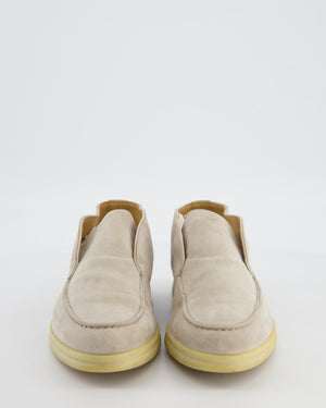 Loro Piana Beige Suede Open Walks Size EU 39