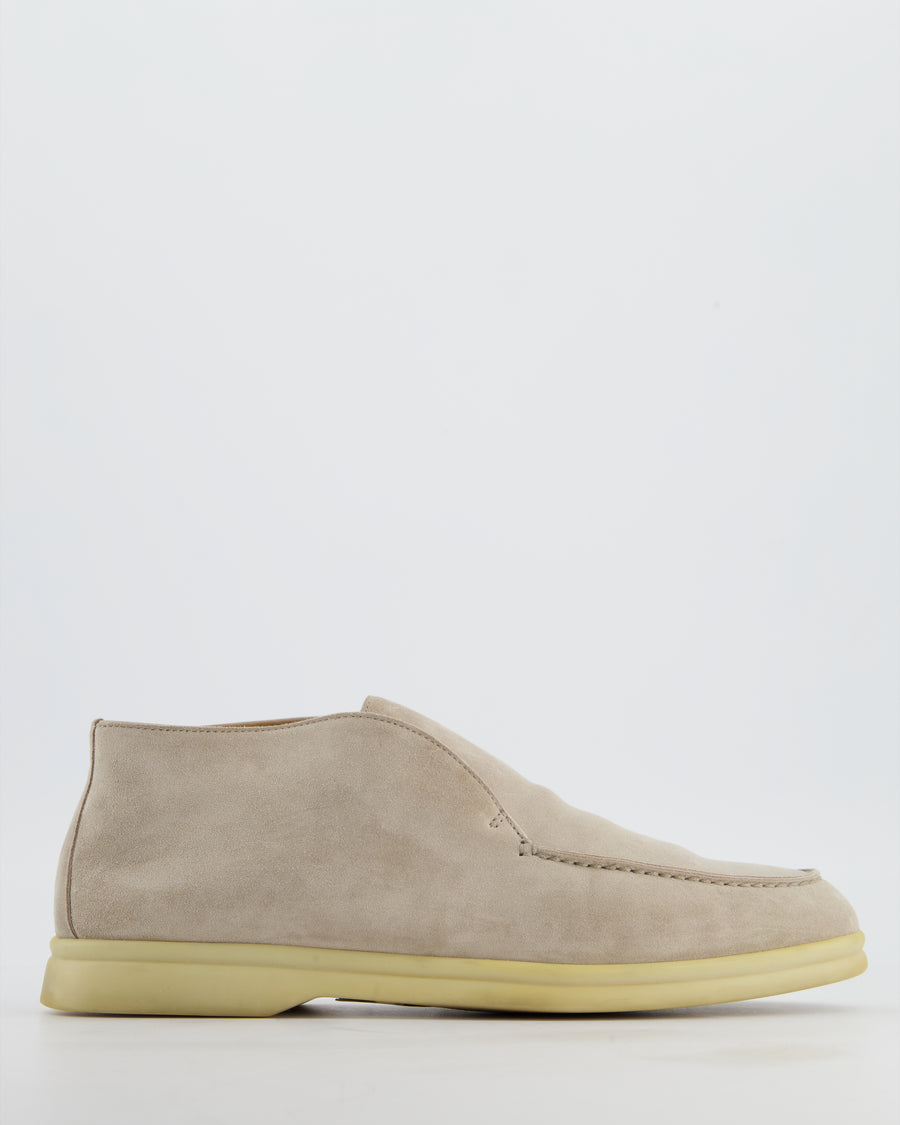 Loro Piana Beige Suede Open Walks Size EU 39