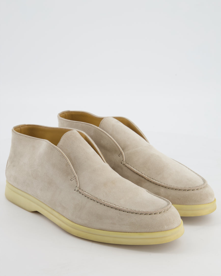 Loro Piana Beige Suede Open Walks Size EU 39