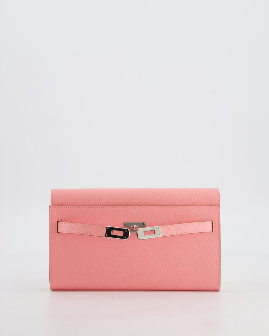 Hermès Kelly To Go Bag in Rose Confetti Epsom Leather with Palladium Hardware