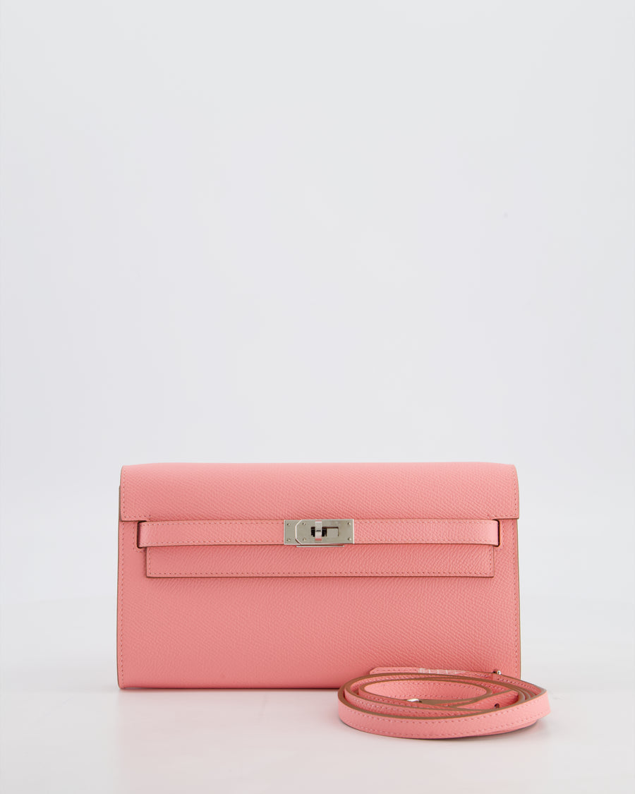Hermès Kelly To Go Bag in Rose Confetti Epsom Leather with Palladium Hardware