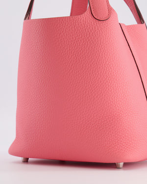 Hermès Picotin Lock 18 Bag in Rose Azalée Clemence Leather with Palladium Hardware