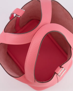 Hermès Picotin Lock 18 Bag in Rose Azalée Clemence Leather with Palladium Hardware