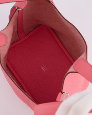 Hermès Picotin Lock 18 Bag in Rose Azalée Clemence Leather with Palladium Hardware