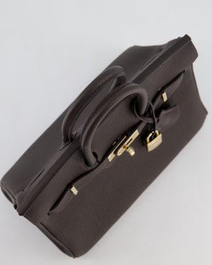 *HOT COLOUR* Hermès Birkin 25 Retourne Bag in Bai Brun Togo Leather with Permabrass Hardware