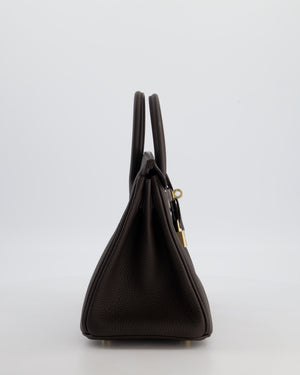 *HOT COLOUR* Hermès Birkin 25 Retourne Bag in Bai Brun Togo Leather with Permabrass Hardware