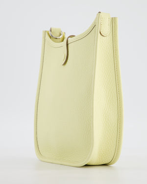 Hermès Mini Evelyne 16 Bag in Jaune Milton Taurillon Clemence Leather with Palladium Hardware