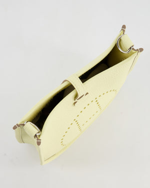 Hermès Mini Evelyne 16 Bag in Jaune Milton Taurillon Clemence Leather with Palladium Hardware