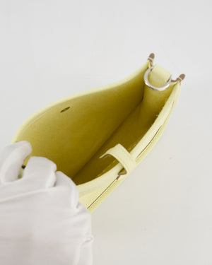 Hermès Mini Evelyne 16 Bag in Jaune Milton Taurillon Clemence Leather with Palladium Hardware