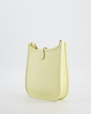 Hermès Mini Evelyne 16 Bag in Jaune Milton Taurillon Clemence Leather with Palladium Hardware