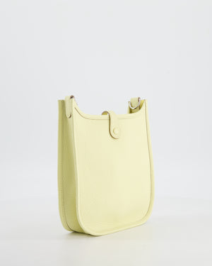 Hermès Mini Evelyne 16 Bag in Jaune Milton Taurillon Clemence Leather with Palladium Hardware