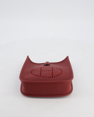 *HOT COLOUR* Hermès Mini Evelyne 16 Bag in Rouge H Taurillon Clemence Leather with Gold Hardware