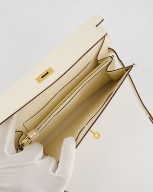 Hermès Kelly To Go Bag in Nata Epsom Leather with Gold Hardware